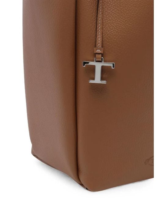 Tod's Brown Leather Bucket Bag