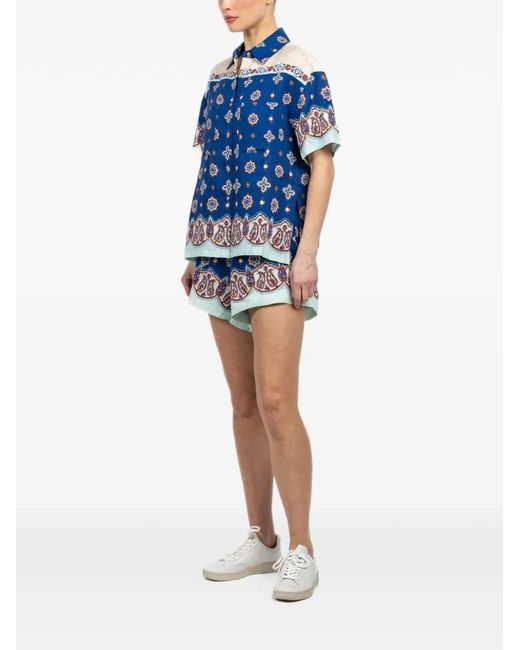 BOTEH Blue Patterned Shirt