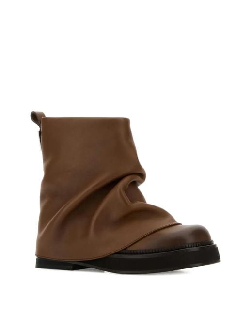 The Attico Brown Mini Robin Ankle Boots
