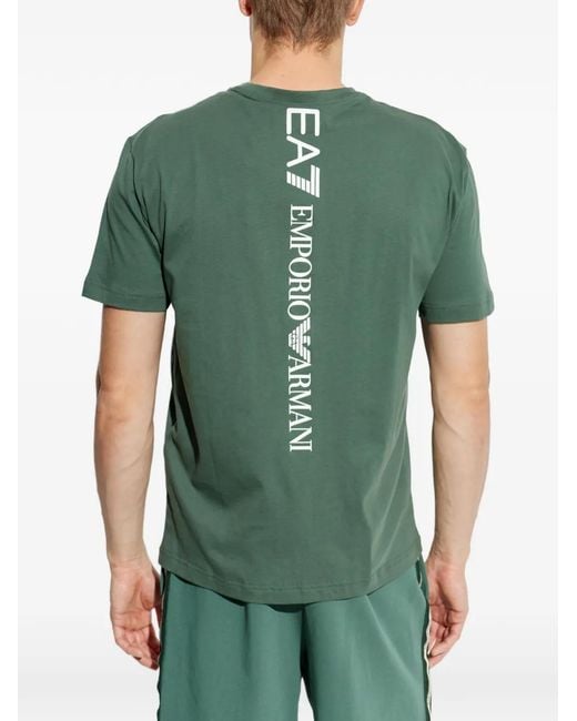 EA7 T-Shirt mit Logo in Green für Herren