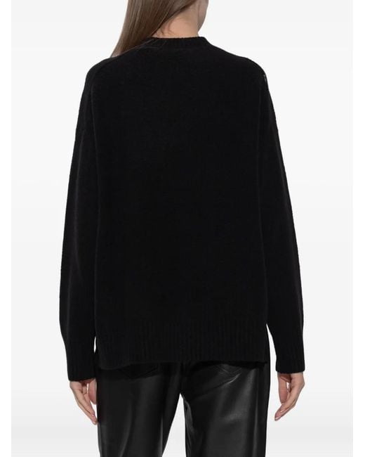 AllSaints Black Zinc Logo Sweater