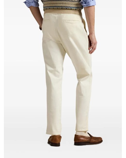 Polo Ralph Lauren White Drawstring-Waist Trousers for men
