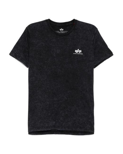 Alpha Industries Black Logo-Print T-Shirt for men