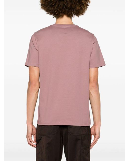 Carhartt Pink Logo-patch Cotton T-shirt for men