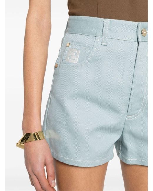 Pantalones cortos con motivo FF Fendi de color Blue