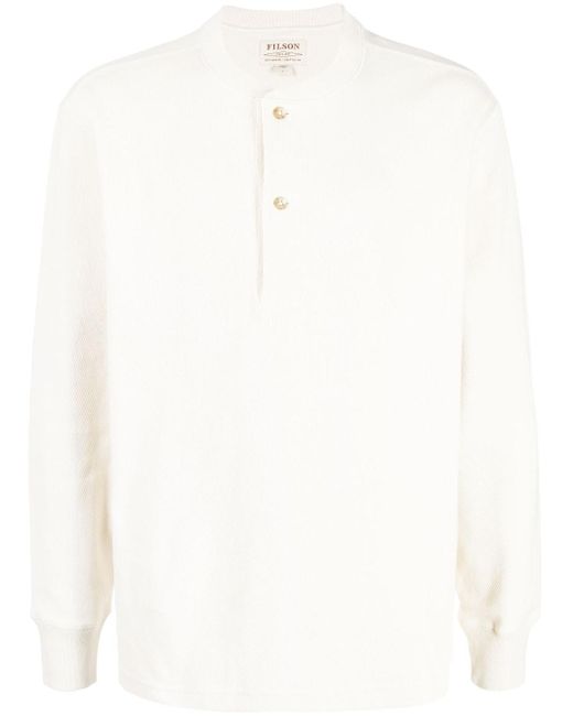 Filson Waffleknit Henley Shirt in White for Men Lyst