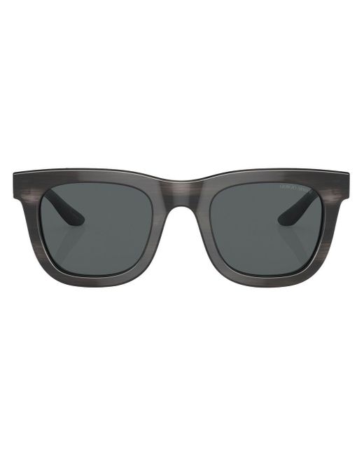 Giorgio Armani Gray Tinted-lens Square-frame Sunglasses for men