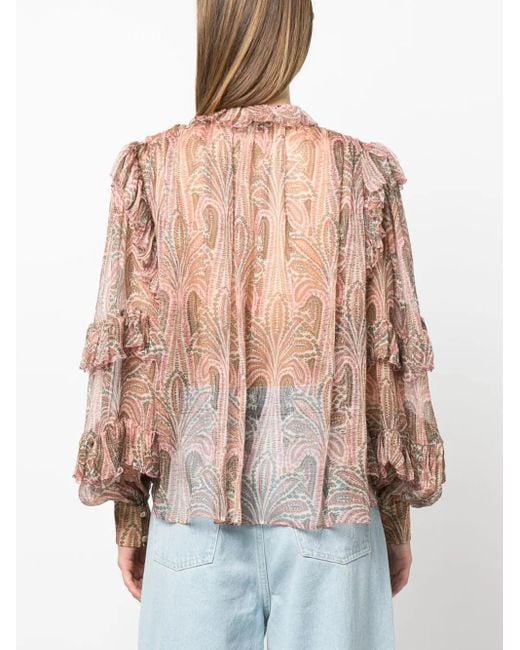 Blusa Con Stampa Paisley di Etro in Pink