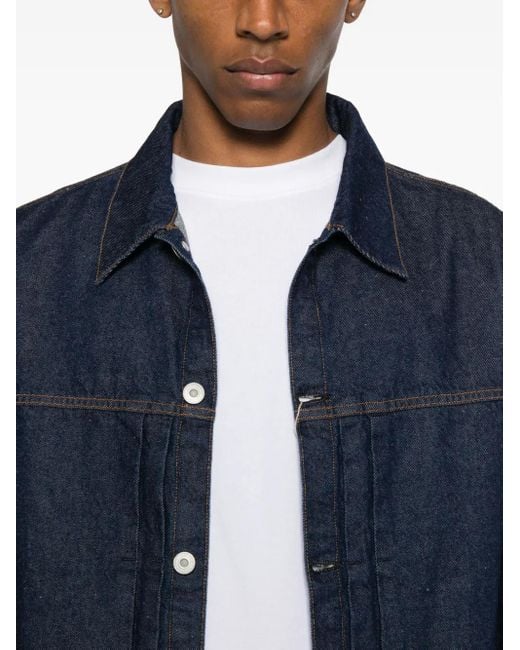 Kuro Blue Dense Button-Fastening Denim Jacket