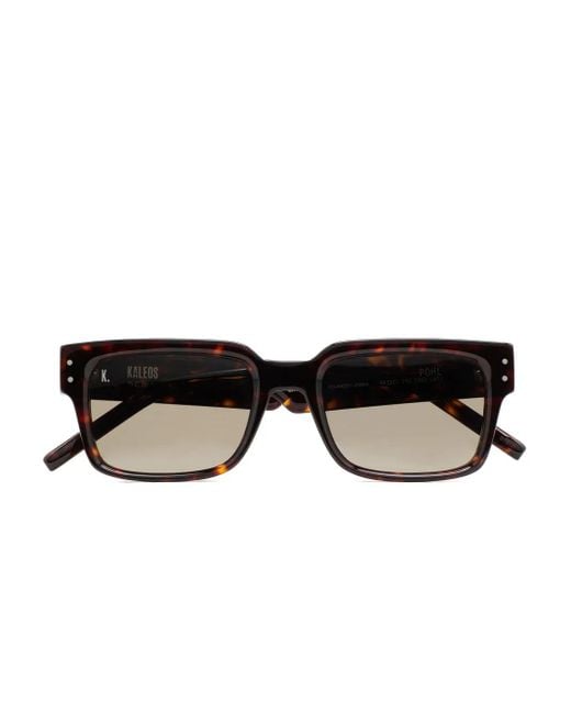 Occhiali Da Sole Squadrati Pohl Con Effetto Tartarugato di Kaleos Eyehunters in Black