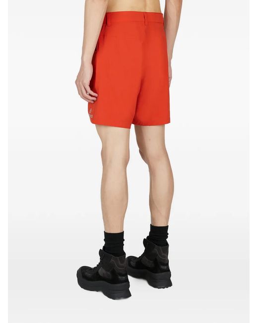 Ostrya Red Logo-Print Shorts for men