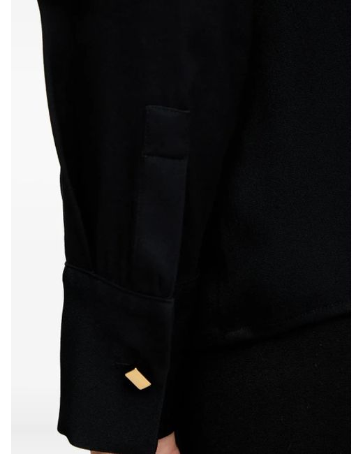 MARCIANO BY GUESS Black Keyhole Pleated Top
