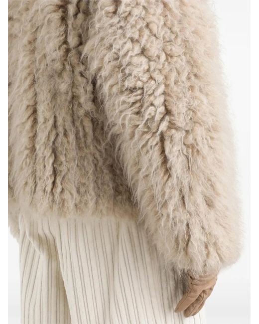 Dolce & Gabbana Natural Fur-Effect Mohair Cardigan for men