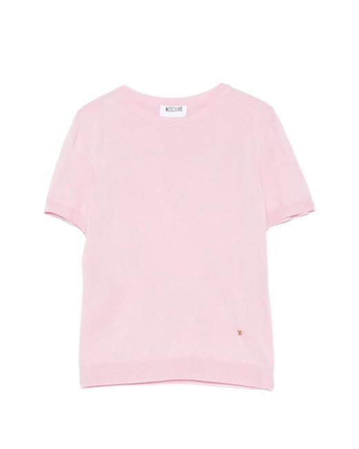 Moschino Pink Logo T-Shirt