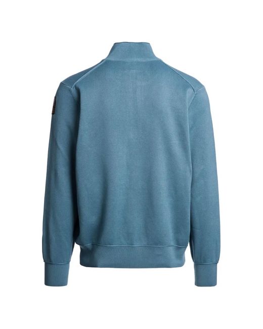 Parajumpers Blue Basic Scoe Half-Zip Knit for men