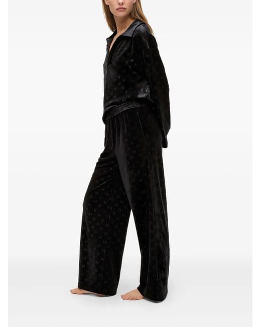 Karl Lagerfeld モノグラム トラックパンツ Black