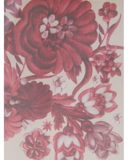 LaDoubleJ Pink Cerere Floral-print Silk Blouse