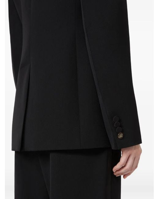 Max Mara Black Wool Gabardine Blazer