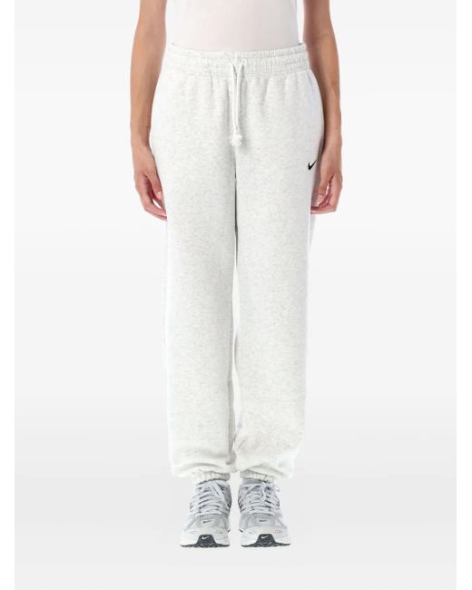 Nike White High Waist Logo Joggers