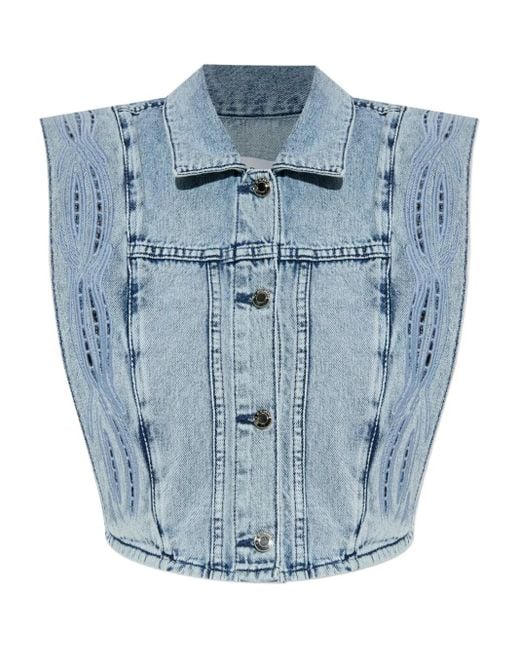 IRO Rosye アイレットレース デニムジャケット Blue