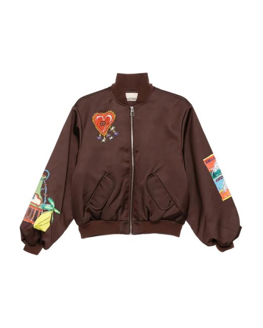 ALÉMAIS Brown Graphic-Print Jacket