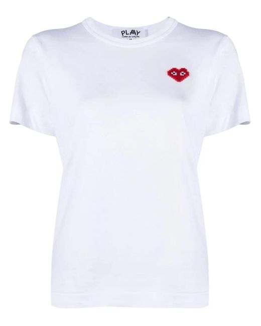 COMME DES GARÇONS PLAY White Logo Cotton T-shirt