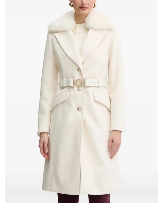 Guess White Belted Coat
