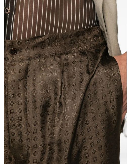 Saint Laurent Brown Button-Fastening Trousers for men