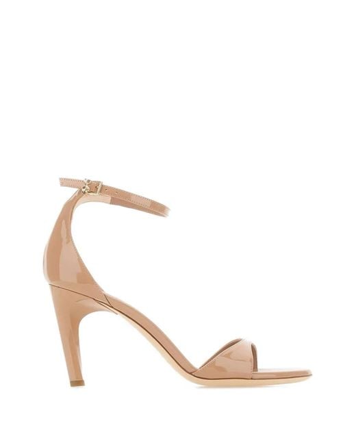 Sergio Levantesi White Have6 Toe-Strap Buckle Sandals