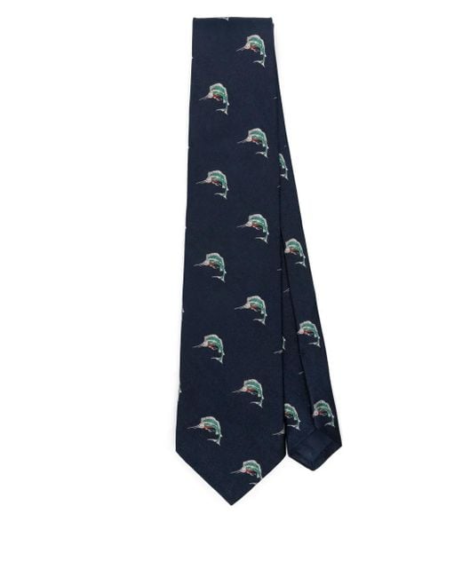 メンズ Polo Ralph Lauren Marlin シルクネクタイ Blue