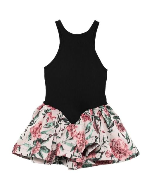 Marques'Almeida Black Brocade Peplum Blouse