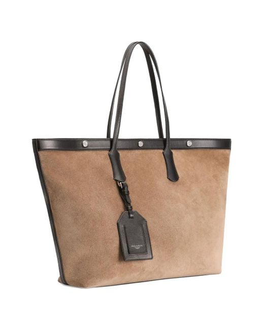 Dolce & Gabbana Brown Atene Suede Tote Bag for men