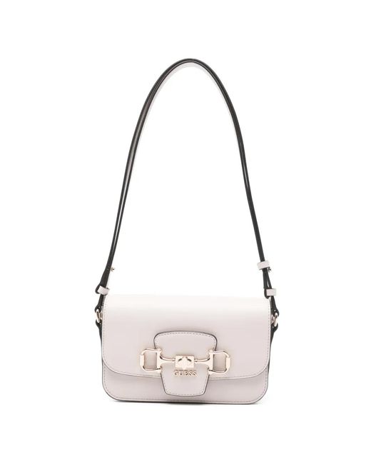 Guess White Janie Shoulder Bag