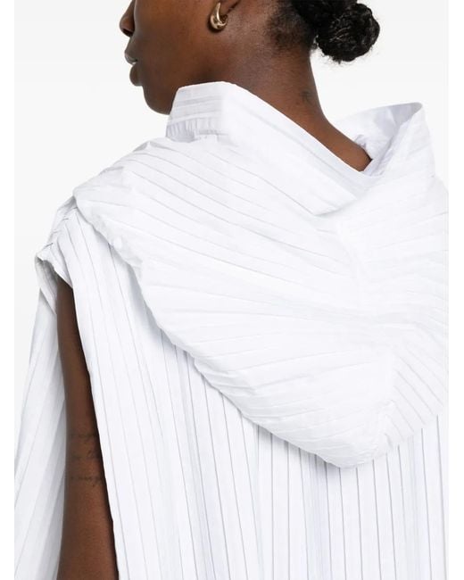 Barena White Pleated Blouse