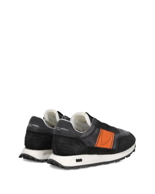 Philippe Model Blue Tour Panelled Suede Low-Top Sneakers for men