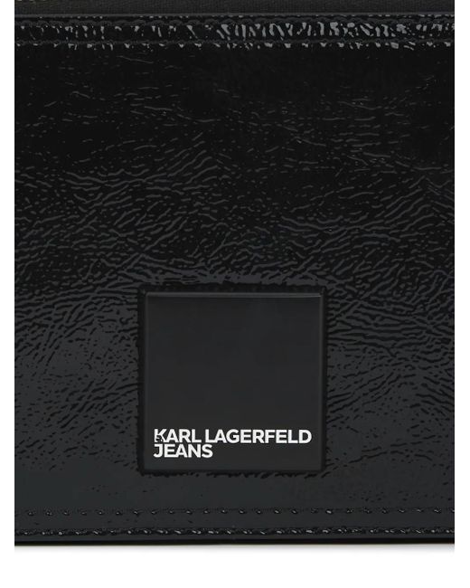 Karl Lagerfeld Black Sac À Bandoulière À Logo