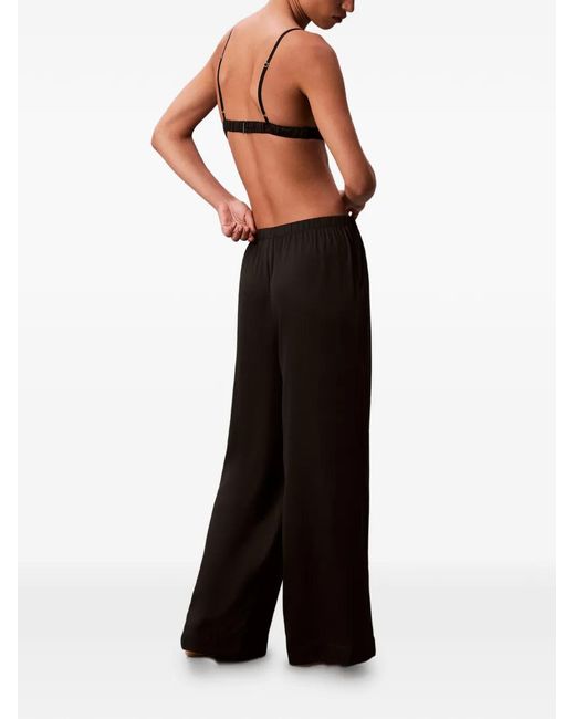 Calvin Klein Black Elasticated-Waistband Trousers