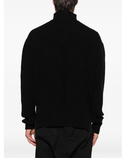 Rick Owens Trui Met Hoge Hals in het Black voor heren