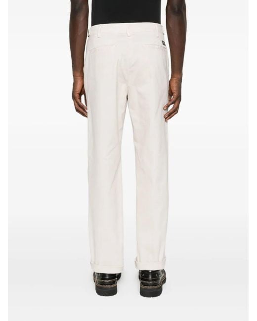 40 Weft White Stretch-Cotton Pants for men