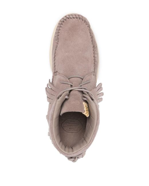 gray moccasin boots