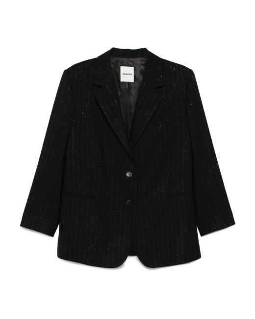 Sandro Black Rhinestone Suit Jacket