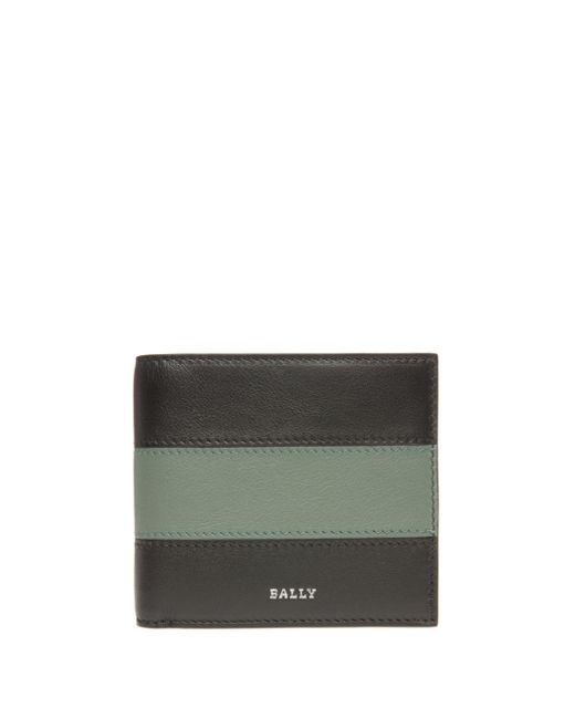 Bally Brasai Bi-fold Leather Wallet in Gray for Men | Lyst