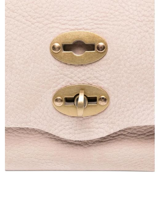 Zanellato Pink Baby Postina Double-Clasp Studded Tote Bag