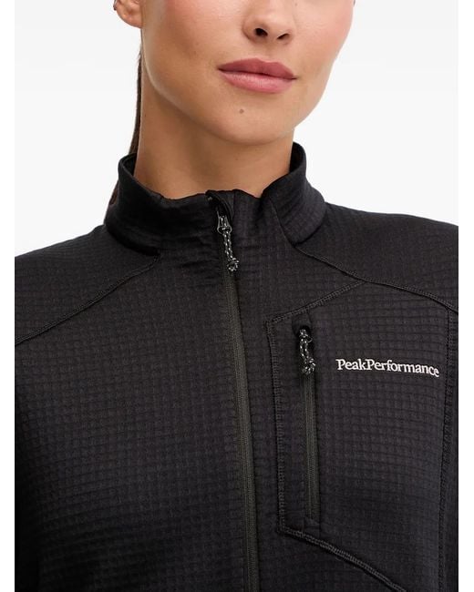Peak Performance Black Half-Zip Moc-Neck Sweatshirt