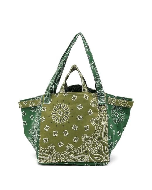 Call it By Your Name Green Bandana-Print Tote Bag