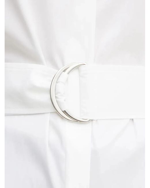 Liviana Conti White Belted Shirt Top