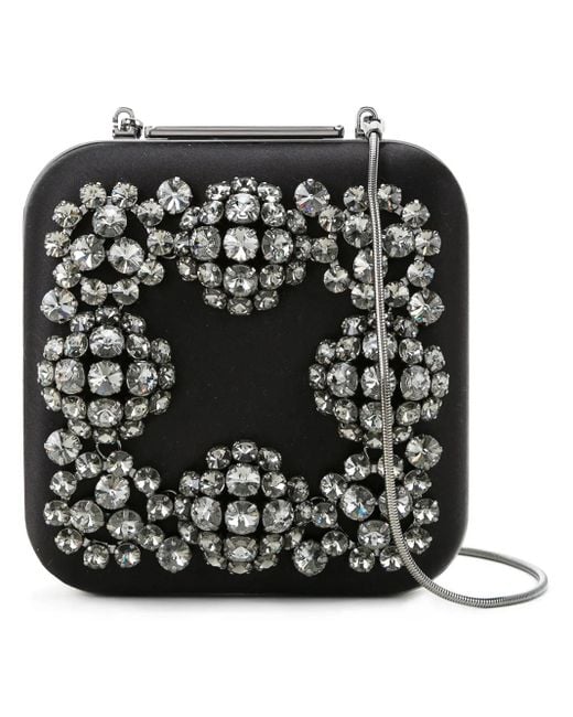 Manolo Blahnik Black Hangi Clutch Bag