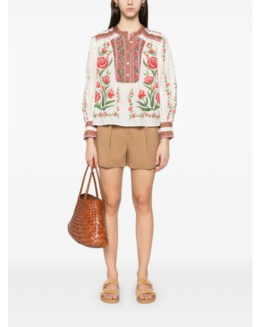 Farm Rio Red Ainika Delicate Blouse