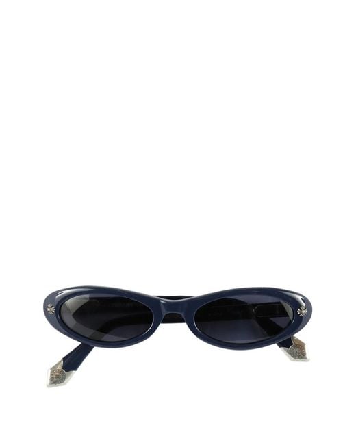 Chrome Hearts Black Tart Oval-Frame Sunglasses