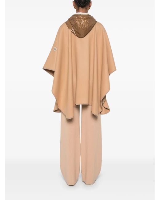 Moncler Natural Belted Hooded Cape
